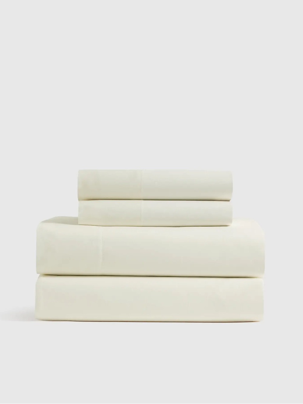 NWT QUINCE Organic Percale Cotton Sheet Set King Ivory 8277